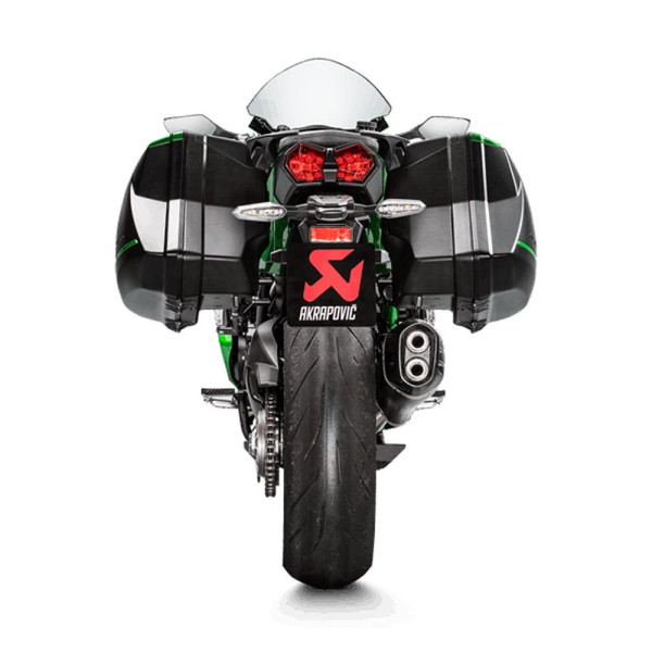 Глушник мотоцикловий Akrapović для Kawasaki Ninja H2 SX 18-20 Slip-On Line, Чорний Титан