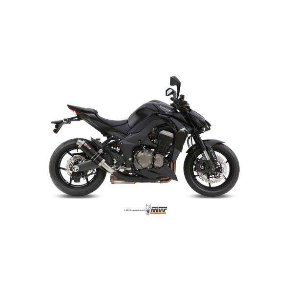 Вихлопні системи Slip-On Line (GP) MIVV для Kawasaki Z1000 (14-20) чорні