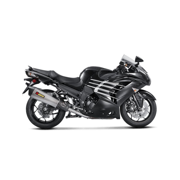 Мотоциклетні глушники правий і лівий Akrapovič Slip-On Line Kawasaki ZZR 1400/ ZX14R (12-20) титан