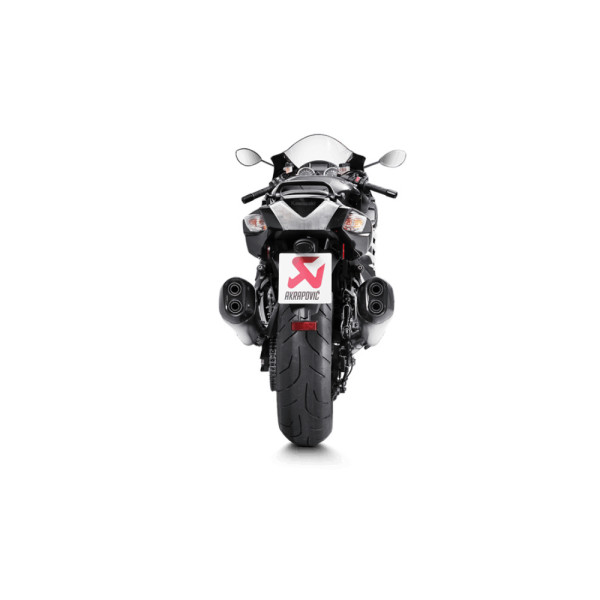 Мотоциклетні глушники правий і лівий Akrapovič Slip-On Line Kawasaki ZZR 1400/ ZX14R (12-20) титан