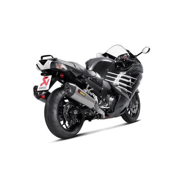 Мотоциклетні глушники правий і лівий Akrapovič Slip-On Line Kawasaki ZZR 1400/ ZX14R (12-20) титан