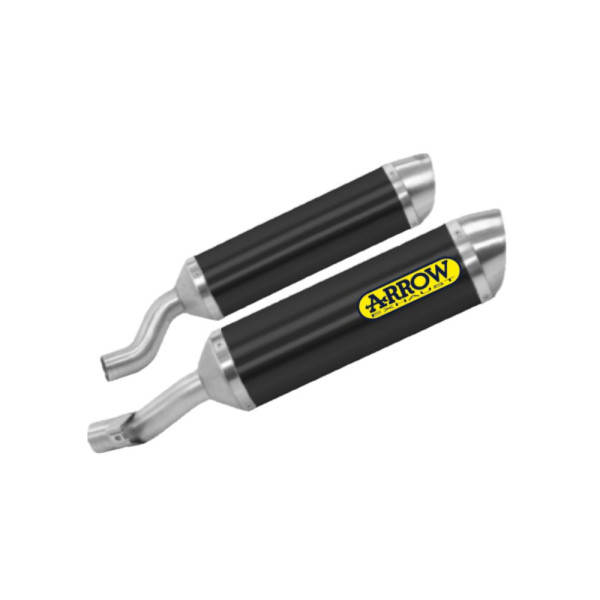 Глушник Arrow Kawasaki Z 1000 10-20 правий & лівий Thunder, Aluminium Dark + Нержавіюча сталь