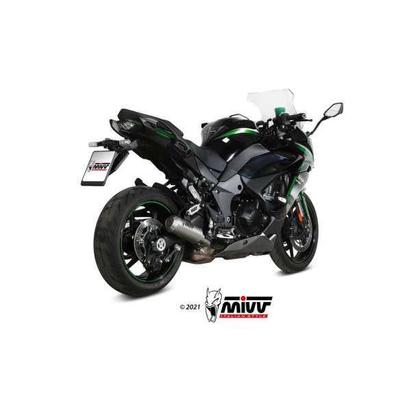 Глушник мотоцикловий Slip-On Line (MK3) MIVV для Kawasaki Ninja 1000 SX (20-) сріблястий