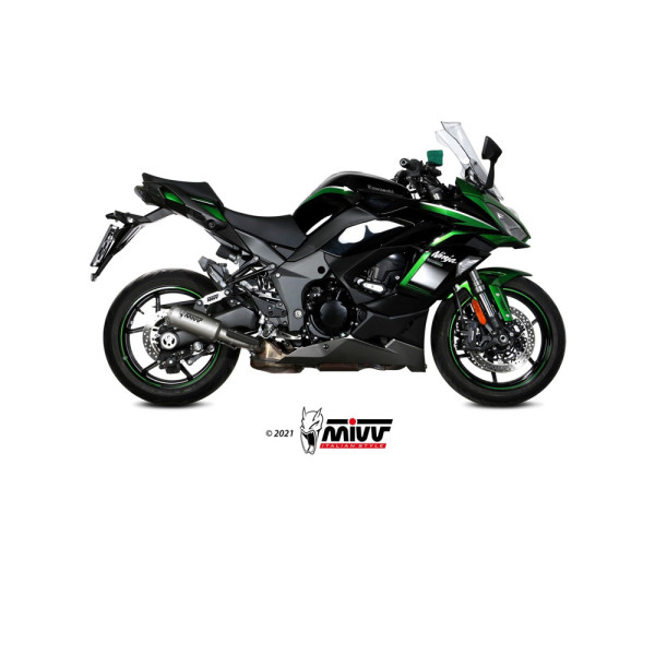 Глушник мотоцикловий Slip-On Line (MK3) MIVV для Kawasaki Ninja 1000 SX (20-) сріблястий