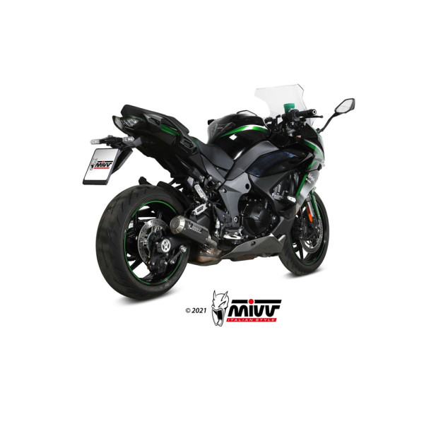 Глушник мотоцикловий Slip-On Line (MK3) MIVV для Kawasaki Ninja 1000 SX (20-) карбон