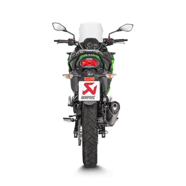 Глушник мотоцикловий Akrapović для Kawasaki Versys-X 250/300 17-20 Slip-On Line, Титан + Вуглецеве волокно