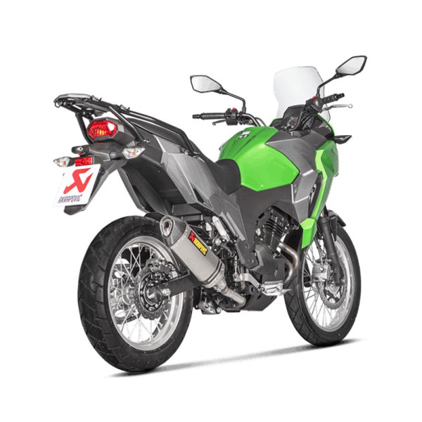 Глушник мотоцикловий Akrapović для Kawasaki Versys-X 250/300 17-20 Slip-On Line, Титан + Вуглецеве волокно