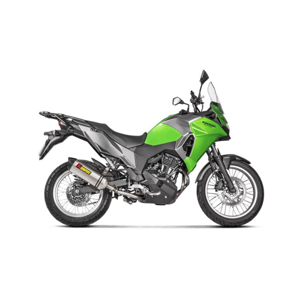 Глушник мотоцикловий Akrapović для Kawasaki Versys-X 250/300 17-20 Slip-On Line, Титан + Вуглецеве волокно
