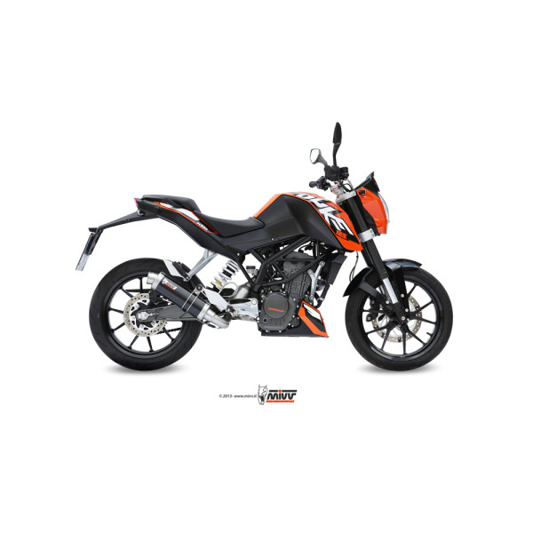 Повний вихлопний комплект (GP) MIVV для KTM Duke 125 (11-16) / 200 (12-14) чорний