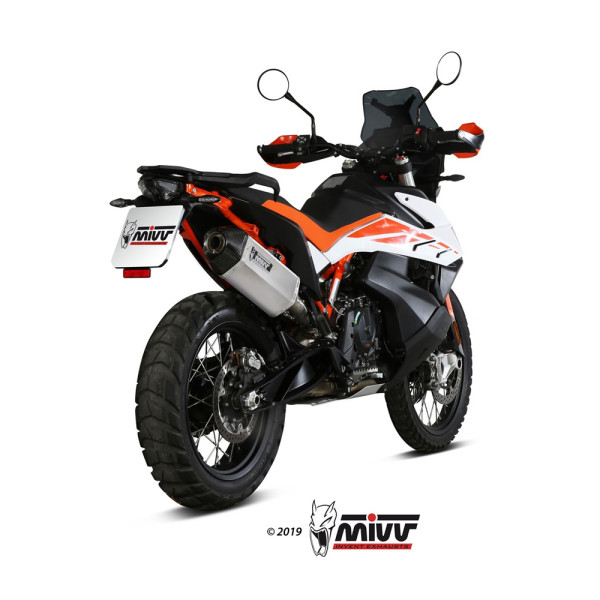 Глушник мотоцикловий Slip-On Line (Speed Edge) MIVV для KTM Adventure 790 / R (19-20) / 890 / R (20-) срібний