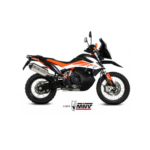 Глушник мотоцикловий Slip-On Line (Speed Edge) MIVV для KTM Adventure 790 / R (19-20) / 890 / R (20-) срібний