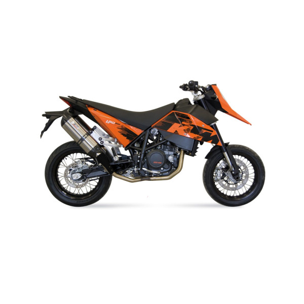 Вихлопні системи Bolt-On Line (Suono) MIVV для KTM 690 SM (07-12) сріблясті