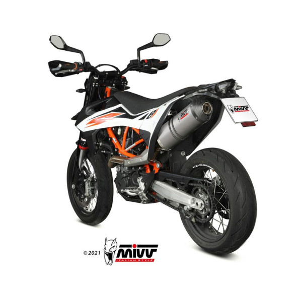Глушник мотоцикловий Slip-On Line (Oval) MIVV для KTM 690 SMC R (20-) титановий