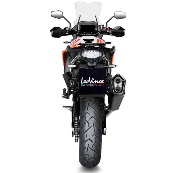 Вихлопна система LeoVince LV-12 Black Edition Slip-On, Нержавіюча сталь для KTM 1290 Super Adventure 15-16, 1290 Super Adventure R / S / T 17-20, 1190 Adventure / R 13-16, 1090 Adventure / R 17-19, 1050 Adventure 15-16