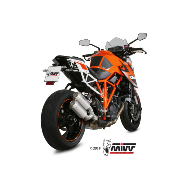Вихлопні системи Slip-On Line (MK3) MIVV для KTM Superduke 1290 (14-19) сріблясті