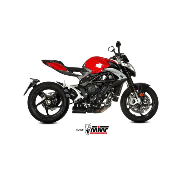 Вихлопна система Slip-On Line (Speed Edge) MIVV для MV Agusta Brutale 800 RR (17-20) чорна