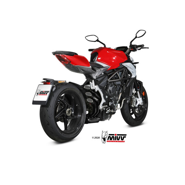 Вихлопна система Slip-On Line (Speed Edge) MIVV для MV Agusta Brutale 800 RR (17-20) чорна