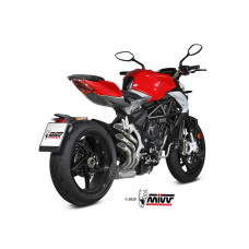 Глушник мотоцикловий Slip-On Line (Speed Edge) MIVV для MV Agusta Brutale 800 RR (17-20) срібний