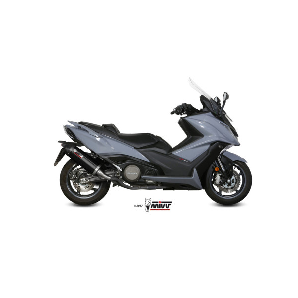 Глушник мотоцикловий Slip-On Line (Oval) MIVV для Kymco AK550 (17-20) чорний