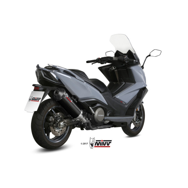 Глушник мотоцикловий Slip-On Line (Oval) MIVV для Kymco AK550 (17-20) чорний