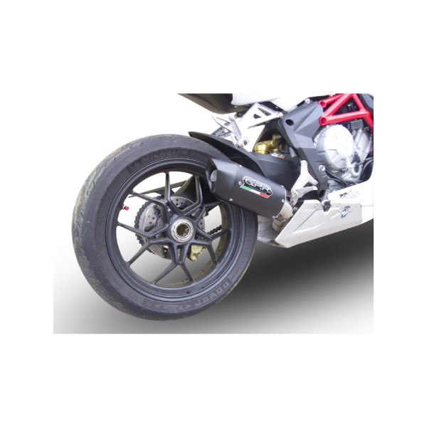 Глушник G.P.R Furore Nero Slip-On, Чорний Алюміній - MV Agusta Brutale 675 12-15