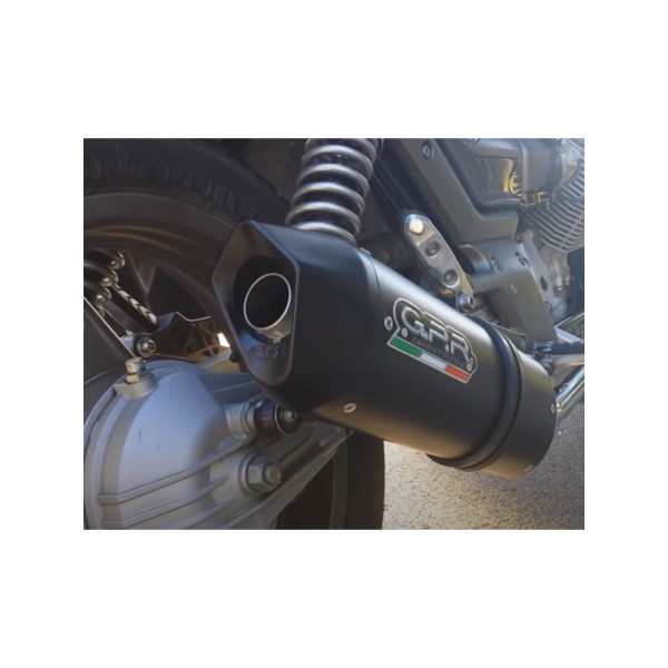Подвійний глушник G.P.R Furore Nero Slip-On, Чорний алюміній - Moto Guzzi Breva 750 03-09