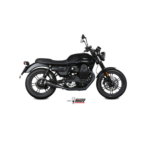 Вихлопні системи Slip-On (GHIBLI) MIVV для Moto Guzzi V7 III (17-20) чорні