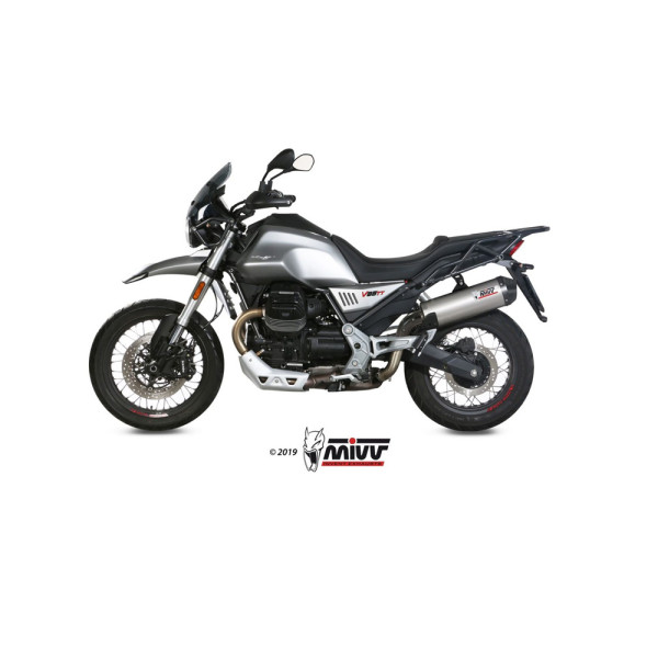 Глушник мотоцикловий Slip-On Line (Oval) MIVV для Moto Guzzi V85 TT (19-) титановий