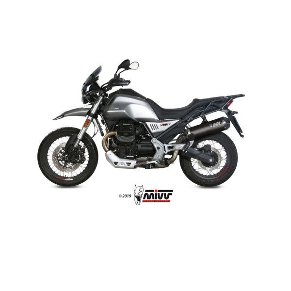 Глушник мотоцикловий Slip-On Line (Oval) MIVV для Moto Guzzi V85 TT (19-) чорний