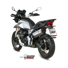 Глушник мотоцикловий Slip-On Line (Speed Edge) MIVV для Moto Guzzi V85 TT (19-) сріблястий