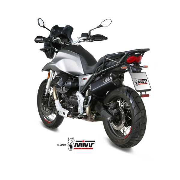 Глушник мотоцикловий Slip-On Line (Speed Edge) MIVV для Moto Guzzi V85 TT (19-) чорний