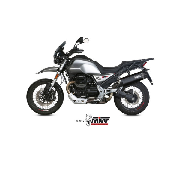 Глушник мотоцикловий Slip-On Line (Speed Edge) MIVV для Moto Guzzi V85 TT (19-) чорний