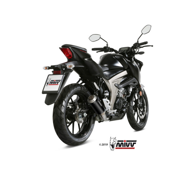 Повний вихлопний система (MK3) MIVV для Suzuki GSX-R / GSX-S 125 (17-20) чорний