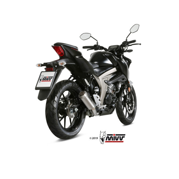 Повний вихлопний комплект (MK3) MIVV для Suzuki GSX-R / GSX-S 125 (17-20) срібний
