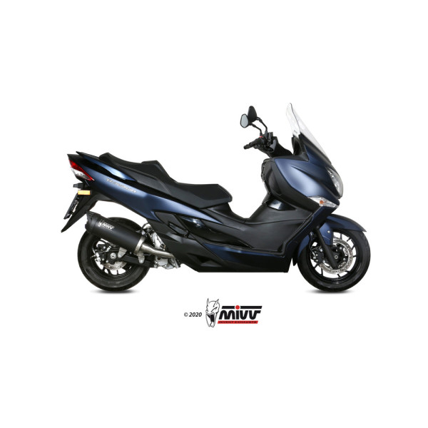 Глушник мотоцикловий Slip-On (Mover) MIVV для Suzuki Burgman 400 (17-20) чорний