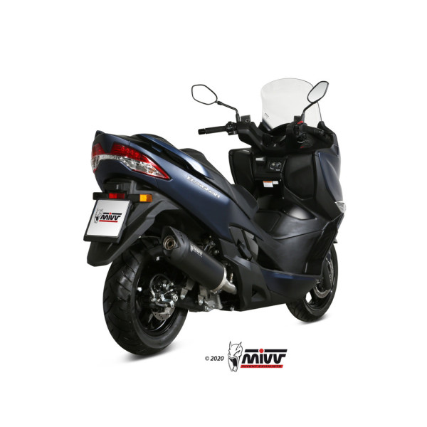 Глушник мотоцикловий Slip-On (Mover) MIVV для Suzuki Burgman 400 (17-20) чорний