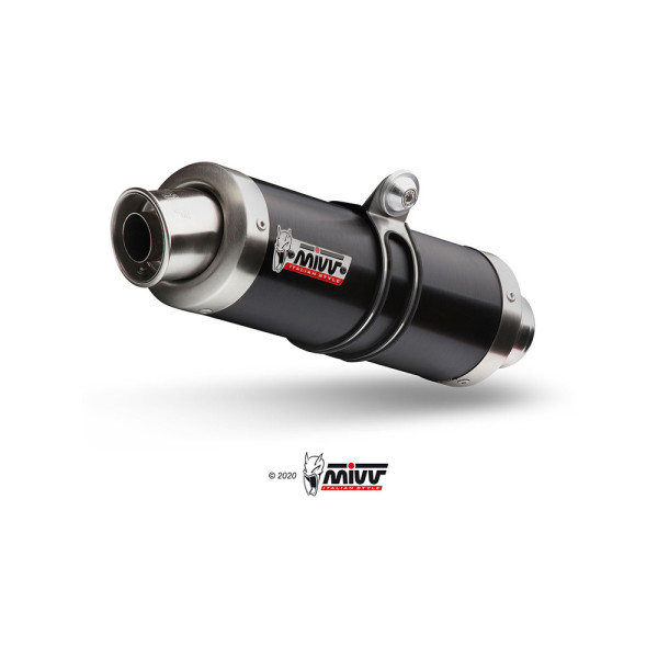 Глушник мотоцикловий Slip-On (GP) MIVV для Suzuki GSF 650 Bandit (07-15) / GSX 650 F (08-15) чорний