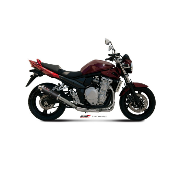 Глушник мотоцикловий Slip-On (GP) MIVV для Suzuki GSF 650 Bandit (07-15) / GSX 650 F (08-15) карбон