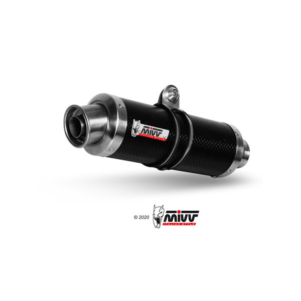 Глушник мотоцикловий Slip-On (GP) MIVV для Suzuki GSF 650 Bandit (07-15) / GSX 650 F (08-15) карбон