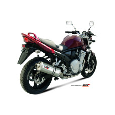 Глушник мотоцикловий Slip-On Line (Oval) MIVV для Suzuki GSF 650 Bandit (07-15) / GSX 650 F (08-15) срібний