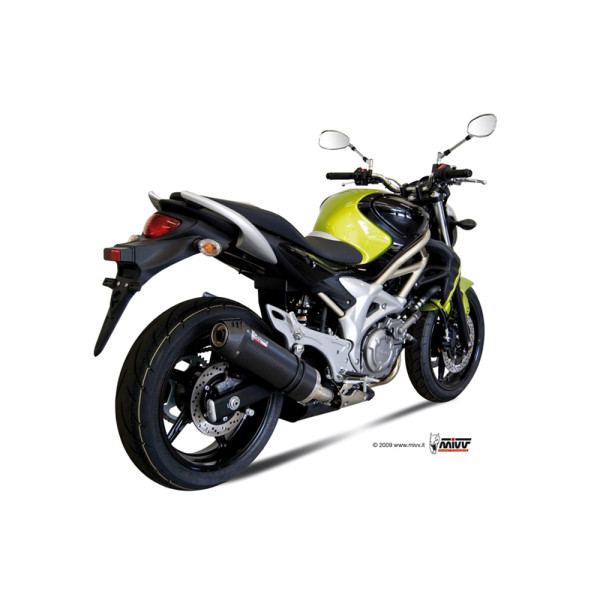 Глушник мотоцикловий Slip-On Line (Oval) MIVV для Suzuki Gladius 650 (09-15) карбон