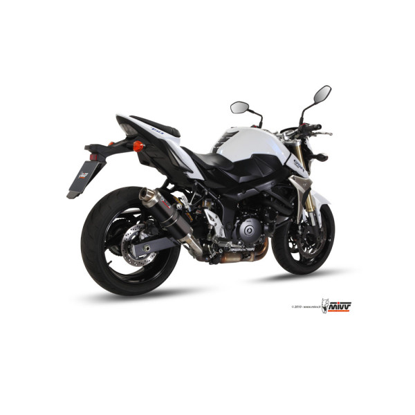 Вихлопна система Slip-On (GP) MIVV для Suzuki GSR 750 (11-16) чорна