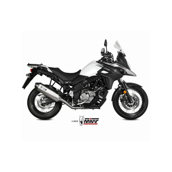 Повний вихлопний системи (Speed Edge) MIVV для Suzuki DL 650 V-Strom (17-) срібний