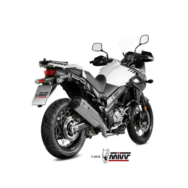 Повний вихлопний системи (Speed Edge) MIVV для Suzuki DL 650 V-Strom (17-) срібний