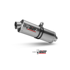 Глушник мотоцикловий Slip-On Line High (Oval) MIVV для Suzuki GSF 650 Bandit (05-06) сріблястий