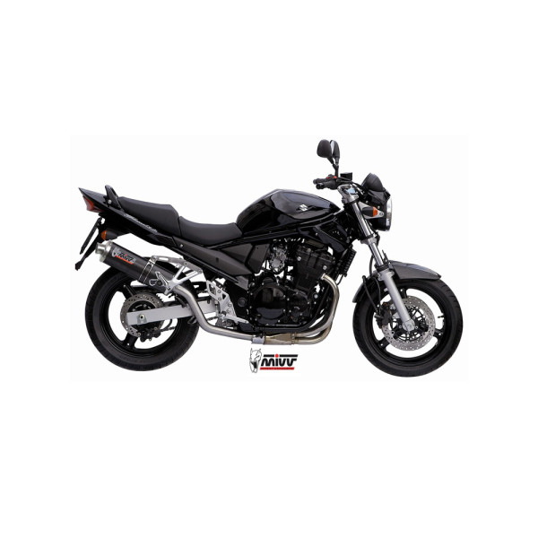 Глушник мотоцикловий Slip-On Line High (Овальний) MIVV для Suzuki GSF 650 Bandit (05-06) карбон