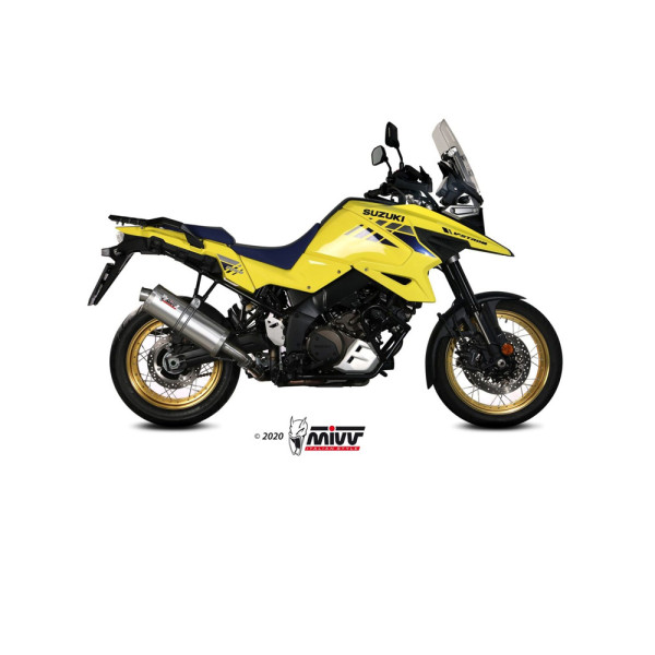 Глушник мотоцикловий Slip-On Line (Oval) MIVV для Suzuki DL1000 V-Strom 1000 / XT (14-20) / V-Strom 1050 / XT (20-) срібний