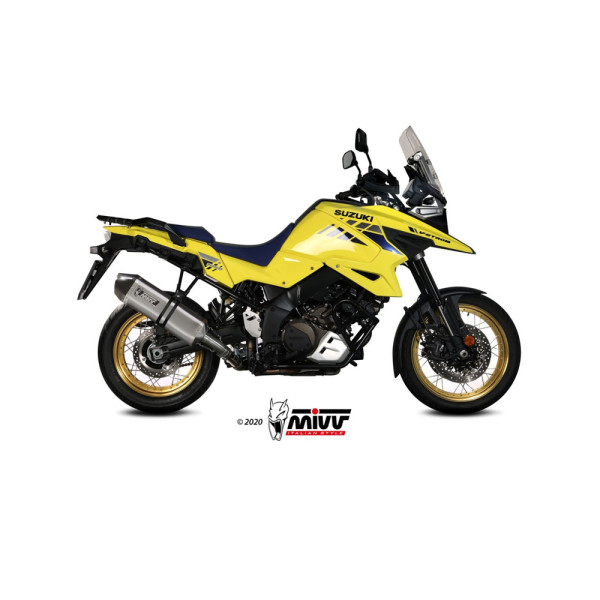 Глушник мотоцикловий Slip-On Line (Speed Edge) MIVV для Suzuki V-Strom 1000 / XT (14-20) / 1050 / XT (20-) срібний