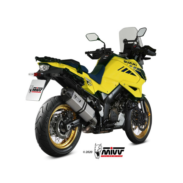 Глушник мотоцикловий Slip-On Line (Speed Edge) MIVV для Suzuki V-Strom 1000 / XT (14-20) / 1050 / XT (20-) срібний