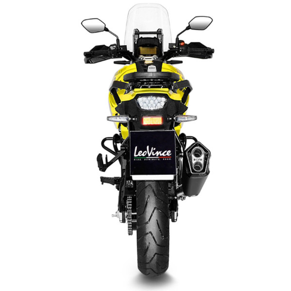 Глушник мотоцикловий LeoVince LV-12 Black Edition Slip-On, Нержавіюча сталь до Suzuki V-Storm 1050 ABS / XT 20-